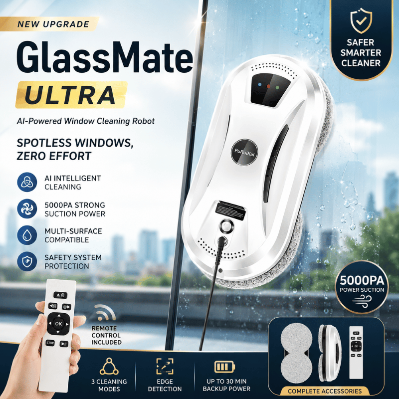 GlassMate Ultra - Smart robot vacuum and window cleaner for effortless home maintenance