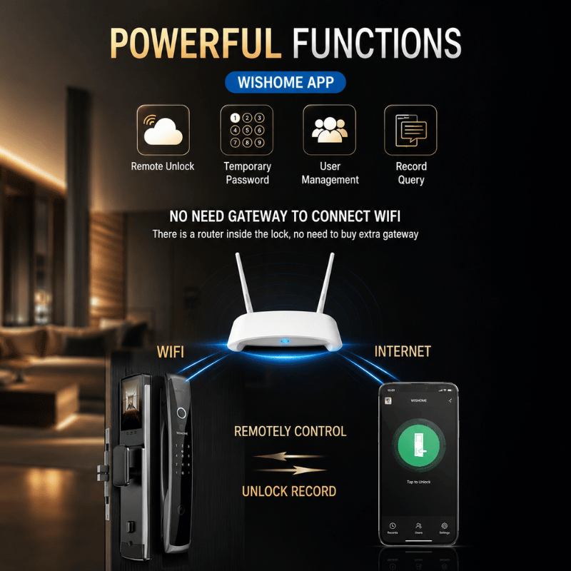 BioGuard Smart Lock - Smart biometric door lock with fingerprint, password, IC card & app control