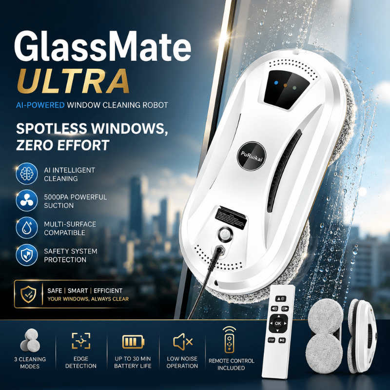 GlassMate Ultra - Smart robot vacuum and window cleaner for effortless home maintenance