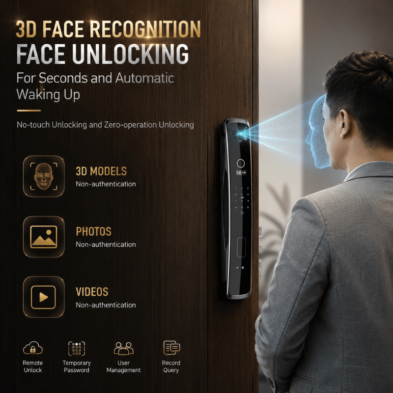 BioGuard Smart Lock - Smart biometric door lock with fingerprint, password, IC card & app control