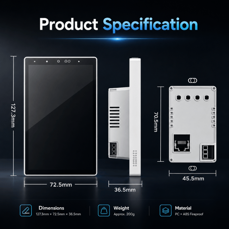 SmartView Control Hub - Smart 5-inch touch panel with WiFi, Alexa, Zigbee, and built-in scene control