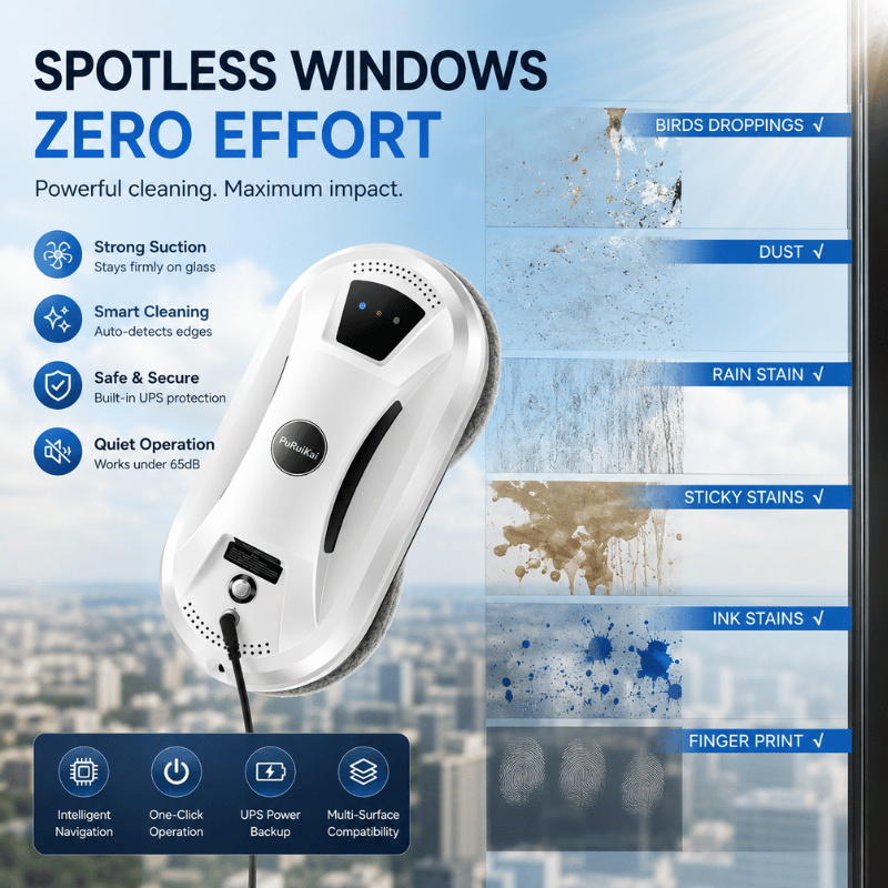 GlassMate Ultra - Smart robot vacuum and window cleaner for effortless home maintenance