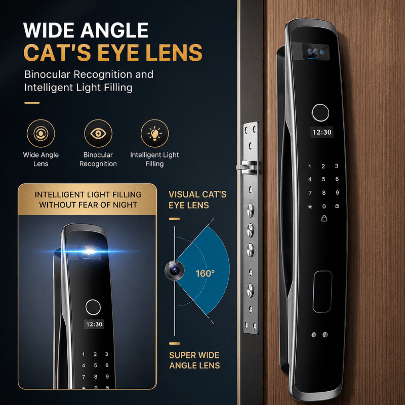 BioGuard Smart Lock - Smart biometric door lock with fingerprint, password, IC card & app control