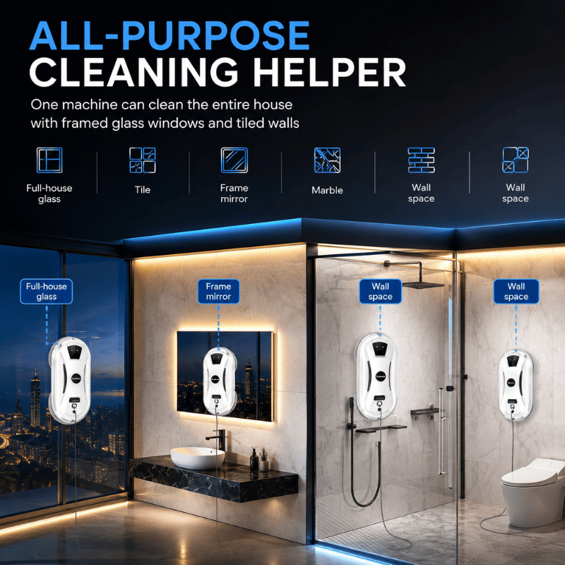 GlassMate Ultra - Smart robot vacuum and window cleaner for effortless home maintenance
