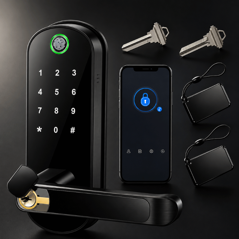 AquaGuard SmartLock - Smart WiFi door lock with fingerprint, code & IC cards