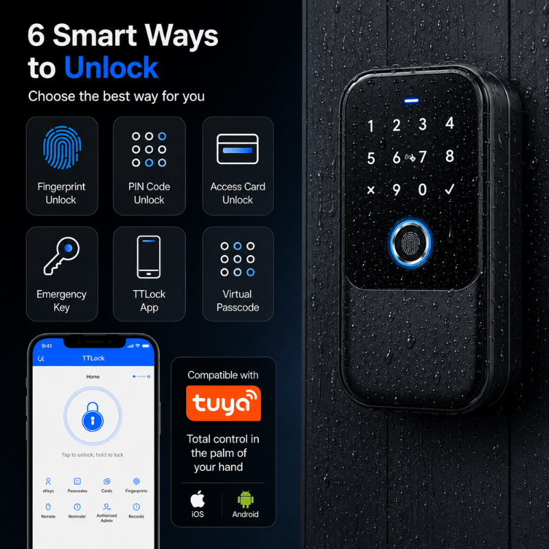 SafeKey TTlock - Electronic smart key box with Bluetooth & digital security