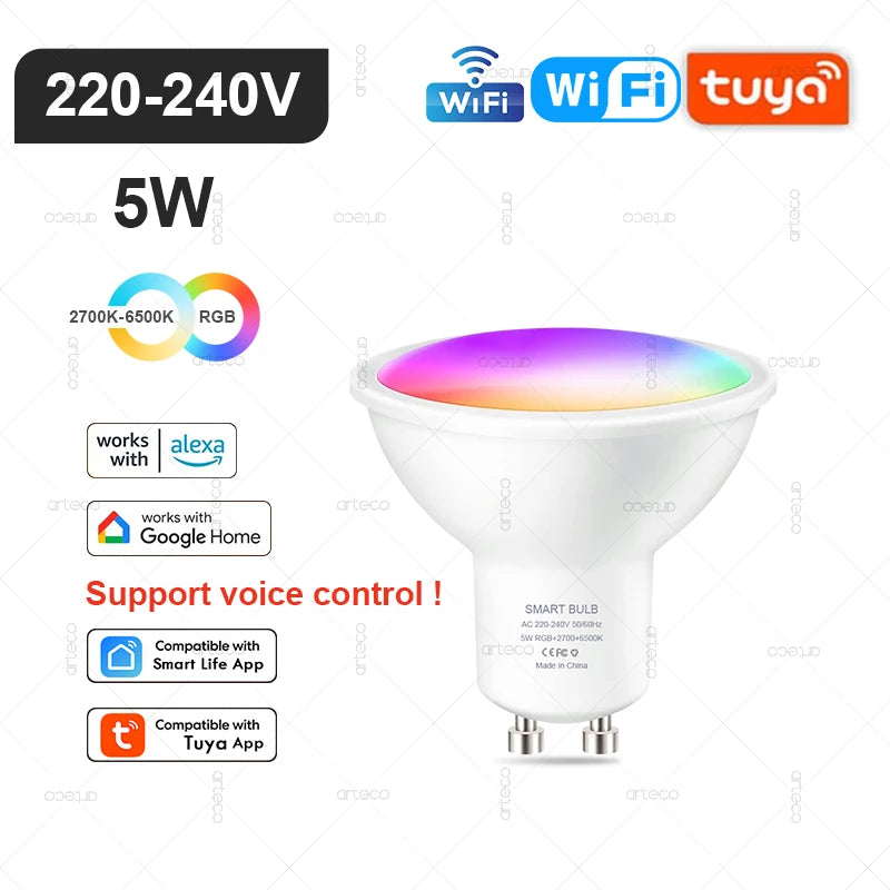 LumiSmart RGB Bulb - Smart RGB LED bulb with WiFi, Zigbee, Bluetooth, Alexa & Google control