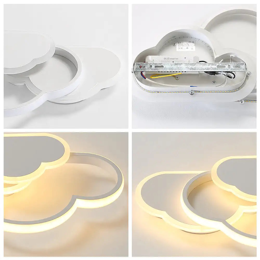 LumiCloud Remote LED - Creative cloud LED ceiling lamp, dimmable 3000K–6500K with remote control