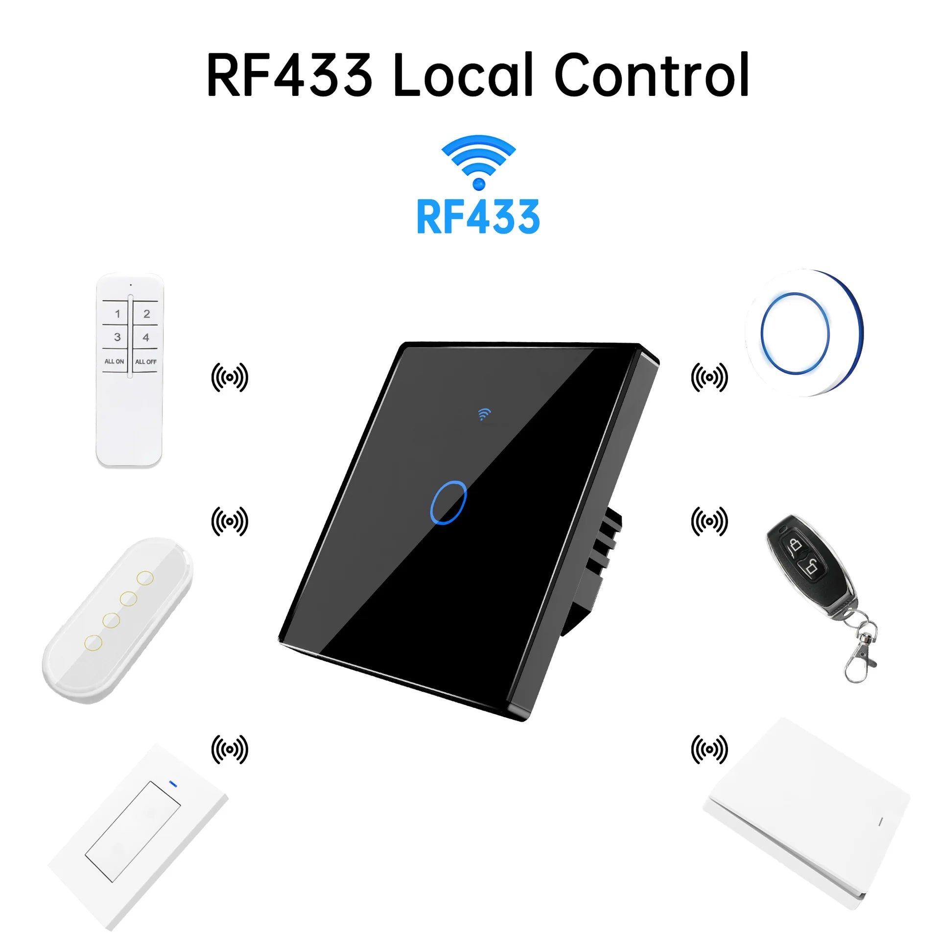 TuyaLink Wall Controller - Tuya touch wall switch with remote sockets, works with Alexa & Google