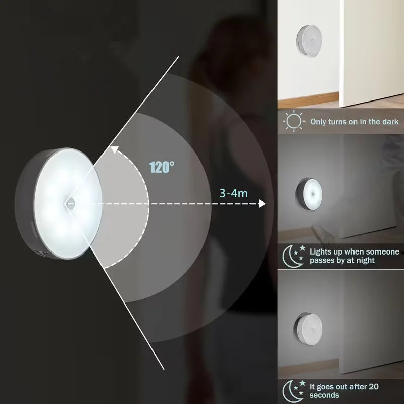 GlowSense Night Light  - Wireless LED sensor lamp for bedroom, stairs & closets