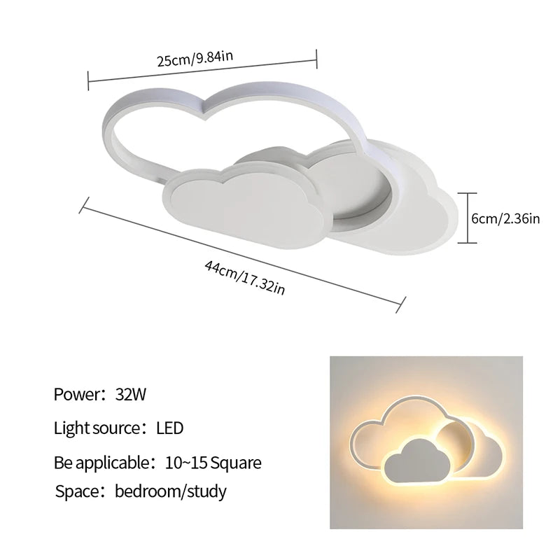 LumiCloud Remote LED - Creative cloud LED ceiling lamp, dimmable 3000K–6500K with remote control