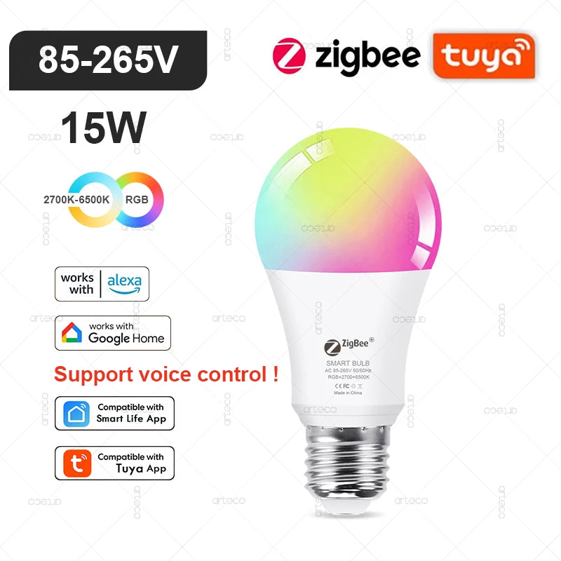 LumiSmart RGB Bulb - Smart RGB LED bulb with WiFi, Zigbee, Bluetooth, Alexa & Google control