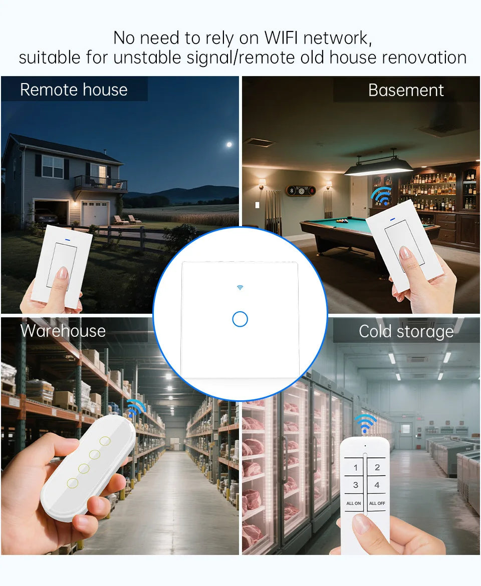 TuyaLink Wall Controller - Tuya touch wall switch with remote sockets, works with Alexa & Google