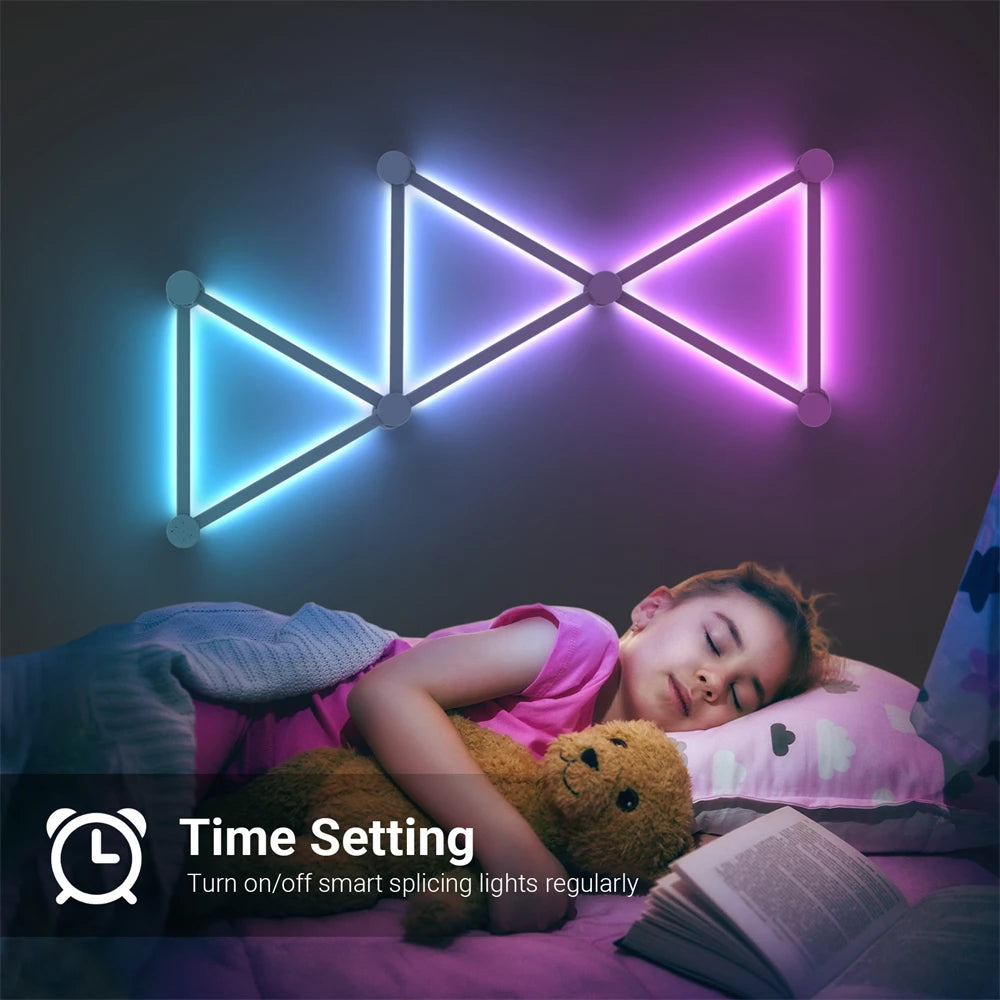 AuraSync RGB Panels - DIY RGB wall light with voice control, perfect for gaming and home decor
