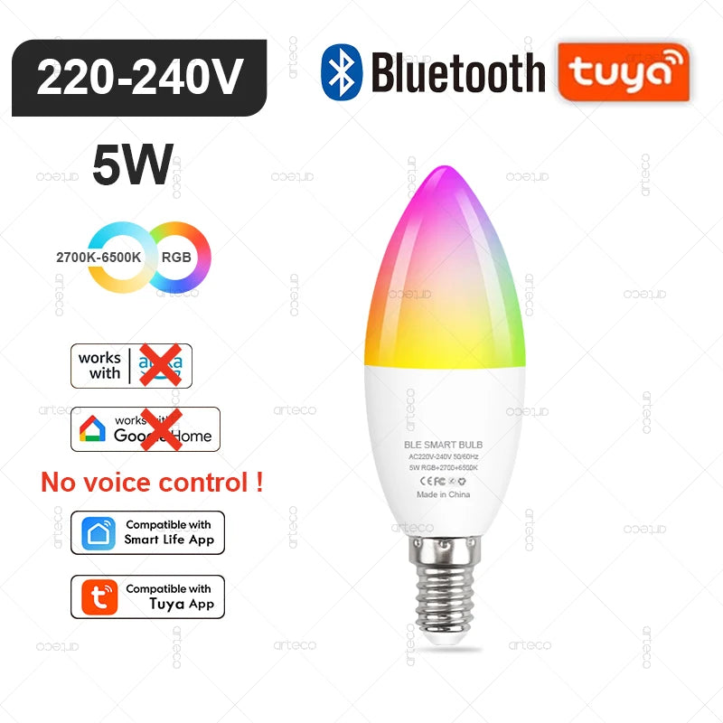 LumiSmart RGB Bulb - Smart RGB LED bulb with WiFi, Zigbee, Bluetooth, Alexa & Google control