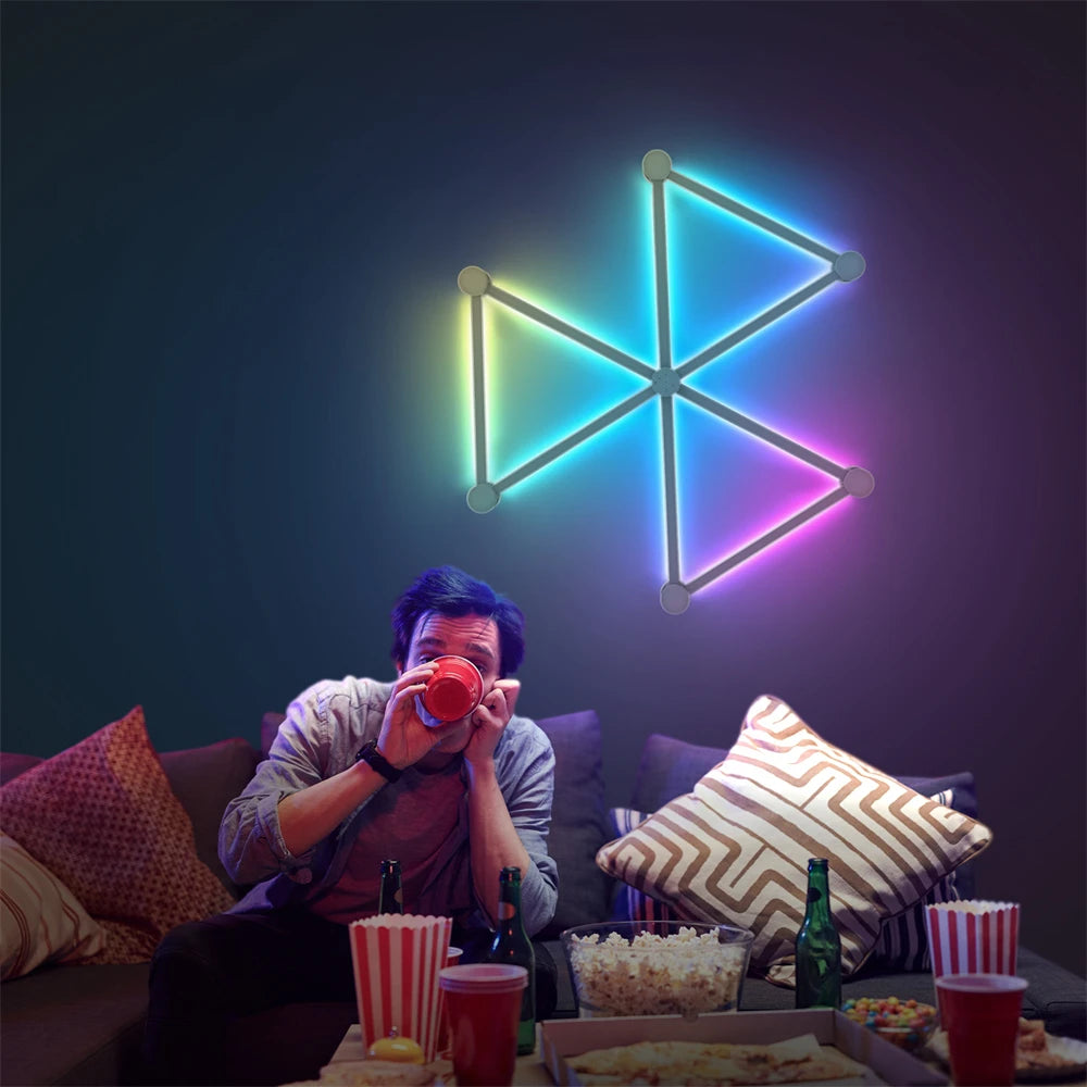 AuraSync RGB Panels - DIY RGB wall light with voice control, perfect for gaming and home decor
