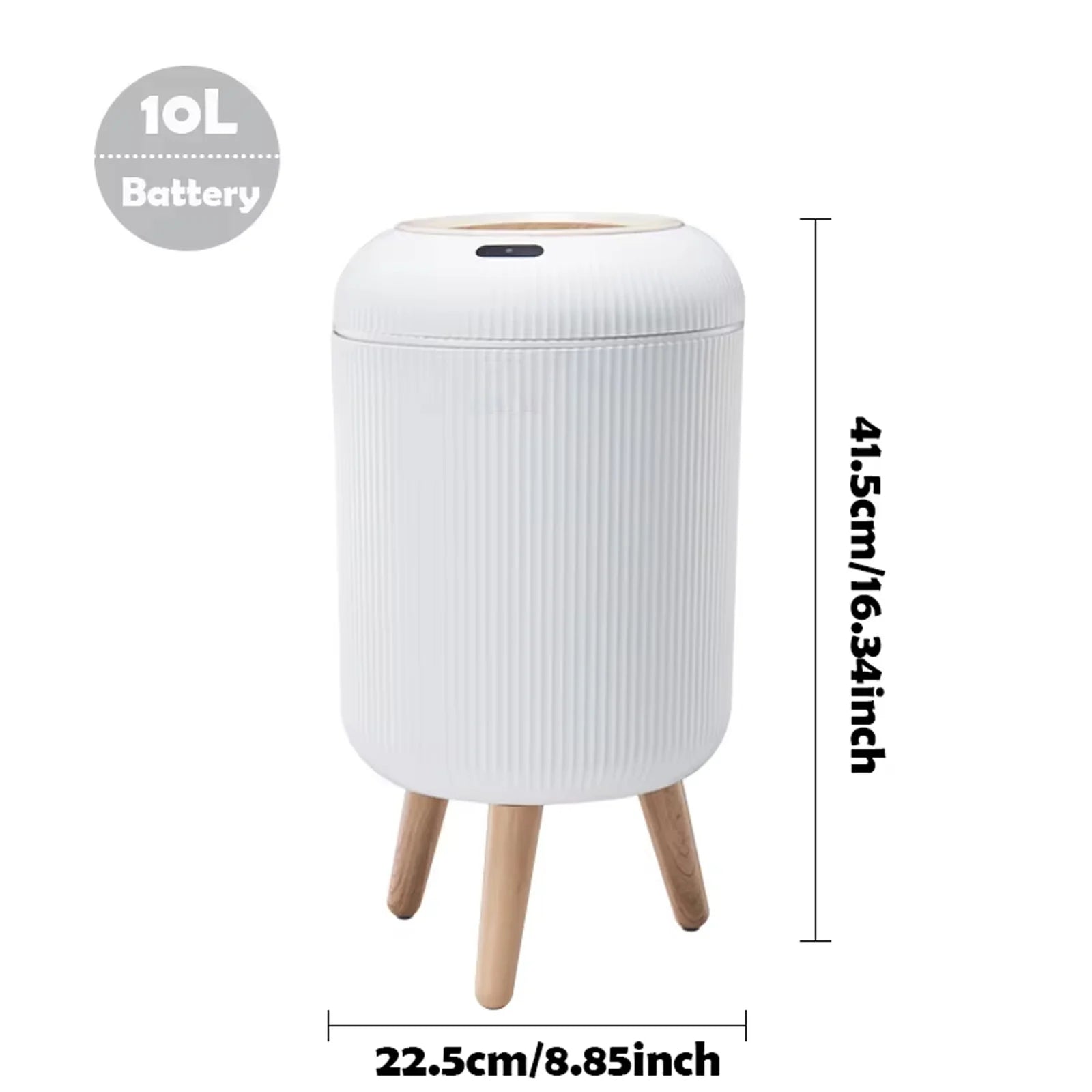 CleanWave Smart Bin - Motion sensor trash can with lid for home & office use