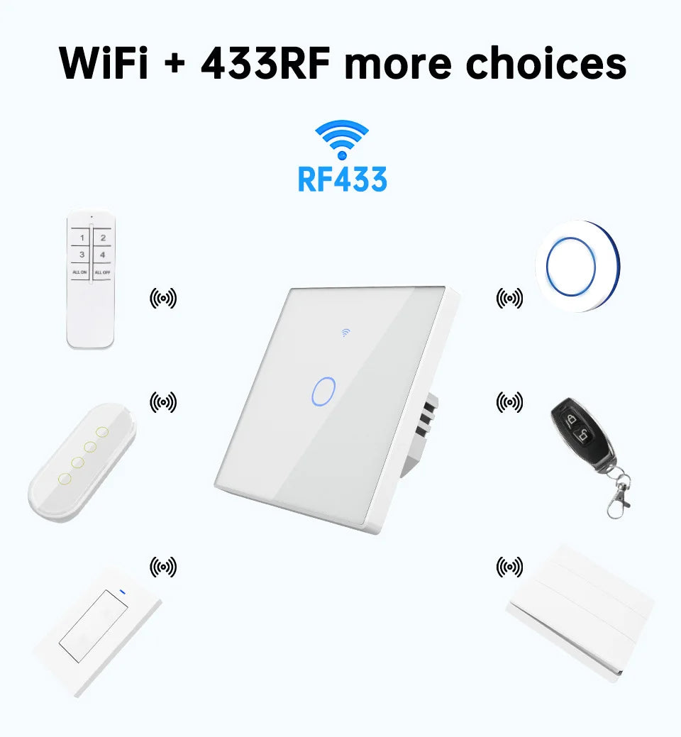 TuyaLink Wall Controller - Tuya touch wall switch with remote sockets, works with Alexa & Google