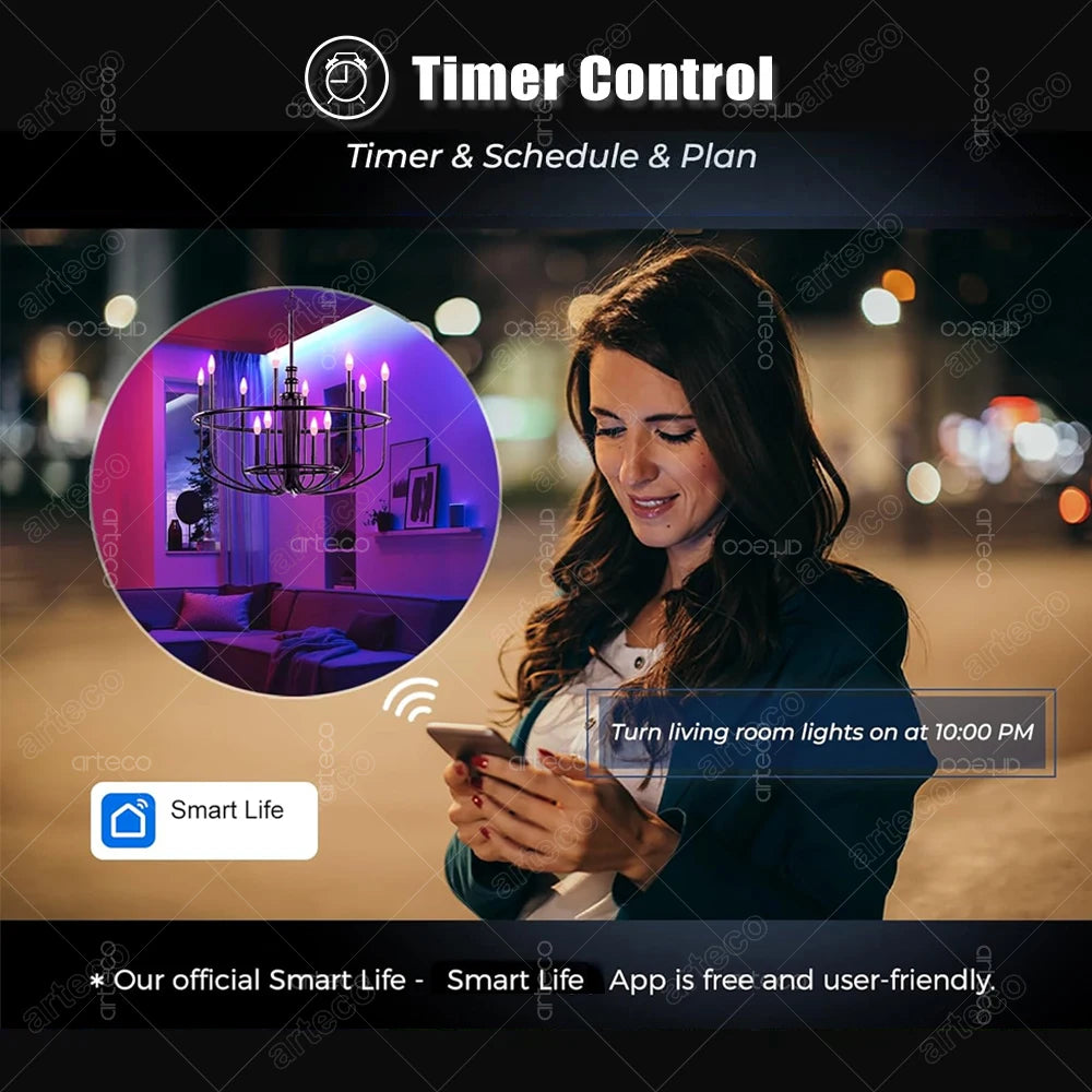 LumiSmart RGB Bulb - Smart RGB LED bulb with WiFi, Zigbee, Bluetooth, Alexa & Google control