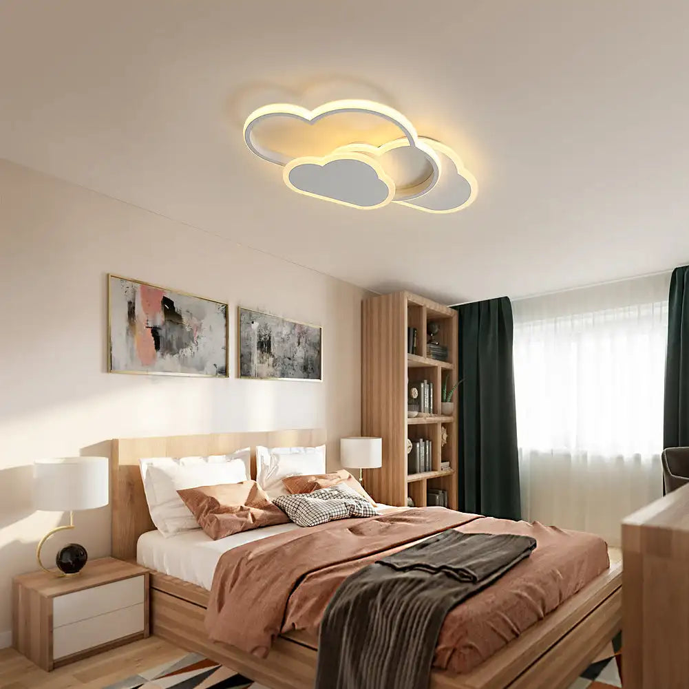 LumiCloud Remote LED - Creative cloud LED ceiling lamp, dimmable 3000K–6500K with remote control